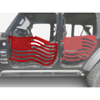 Fits Jeep JT Gladiator Premium Trail Doors, 2019 - Present, Front Door Kit, Red Baron.  Made in the USA.