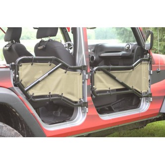 Jeep JK 2007-2018, Tube Door Cover Kit, Front and Rear Doors, Almond. Made in the USA.