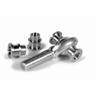 HMBAL-M10-M8, Rod End Misalignment Inserts, fits 10mm Rod End Bore, M8 Insert Bore Size, Straight Style Aluminum  