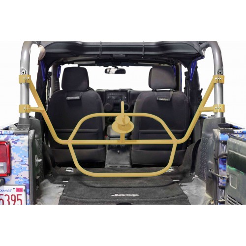 Jeep JK, 2007-2018,  Spare Tire Carrier, 2 Door JK, Internal, Military Beige.  Made in the USA.