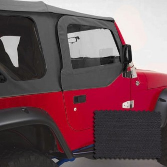 Door Skins Pair Black Denim Jeep Wrangler TJ 97-06 13717.15 Rugged Ridge