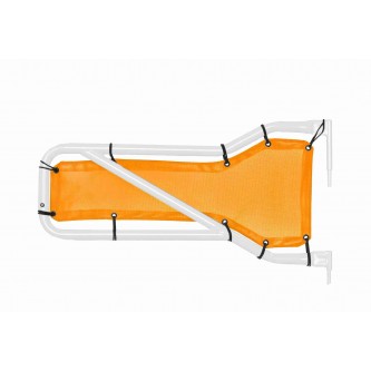 Orange Mesh Front Tube Door Cover Kit Jeep Wrangler 2007-2018 Steinjager J0041366