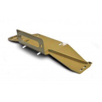 Fits Jeep Wrangler TJ 1997-2006,  Bolt on Winch Plate, Military Beige.  Made in the USA.
