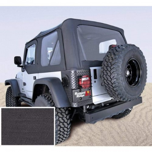 Replacement Soft top with Door Skins, Jeep Wrangler TJ 97-02, BLACK DENIM