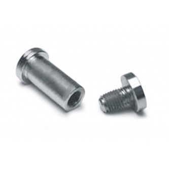 CPT375, Clevis Spring Pins, Clips and Cotters, Clevis Pins, 3/8, Low Profile (Threaded) Style Bright Chrome Plated  