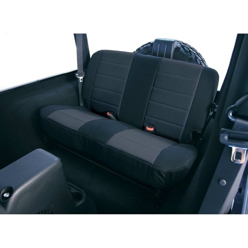 Black Fabric Rear Seat Cover for Jeep Wrangler TJ 2003-06 13282.01 Rugged Ridge