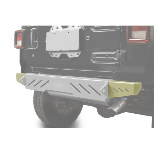 Fits Jeep Wrangler, JL 2018-Present, Rear Bumper End Caps ONLY.  Powder Coated Military Beige. Made in the USA.