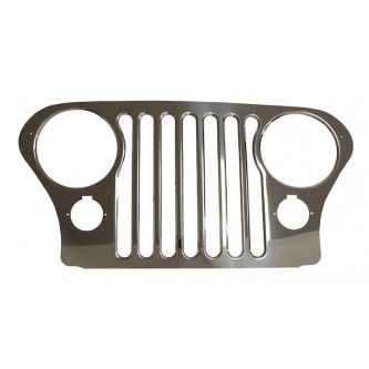 Grille Overlay Stainless for Jeep CJ5 CJ7 CJ8 1972-1986  Rough Trail RT34086