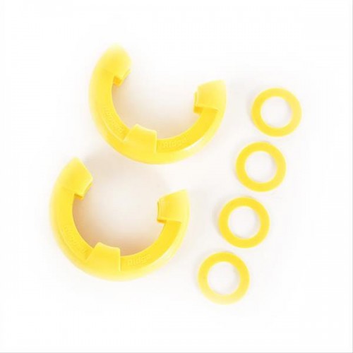 D-Shackle Isolator Kit Yellow Pair Fits 7/8 Inch D Ring Rugged Ridge 11235.42